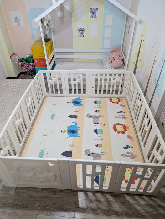 Игровой манеж 200×180×63 см, белый