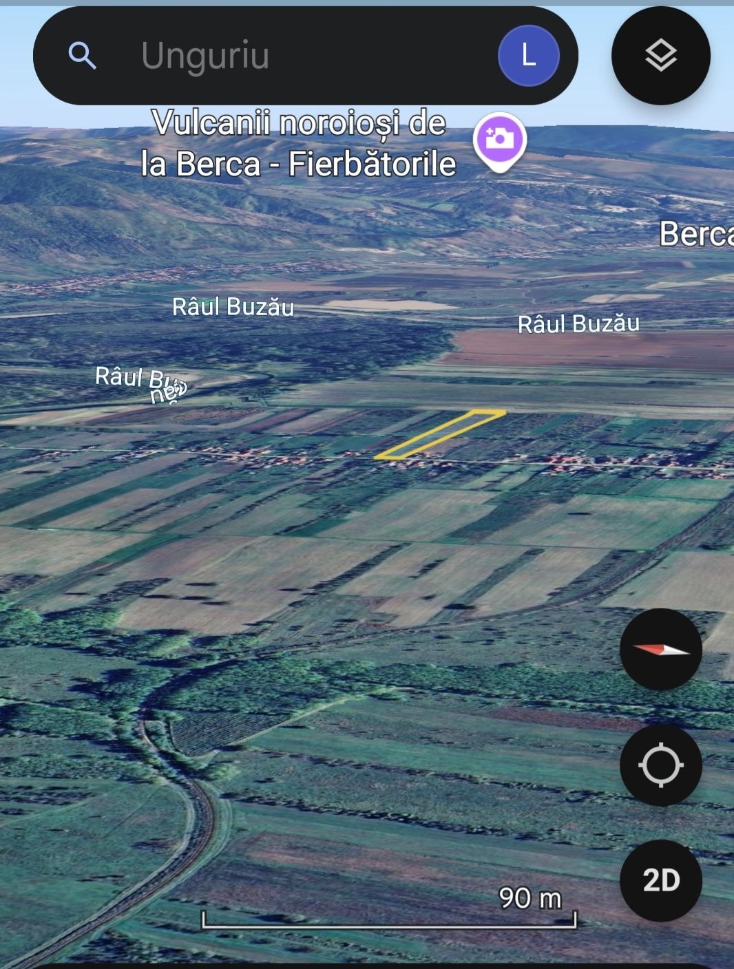 Teren Buzau-Unguriu, 3,75 E/mp, zona superba