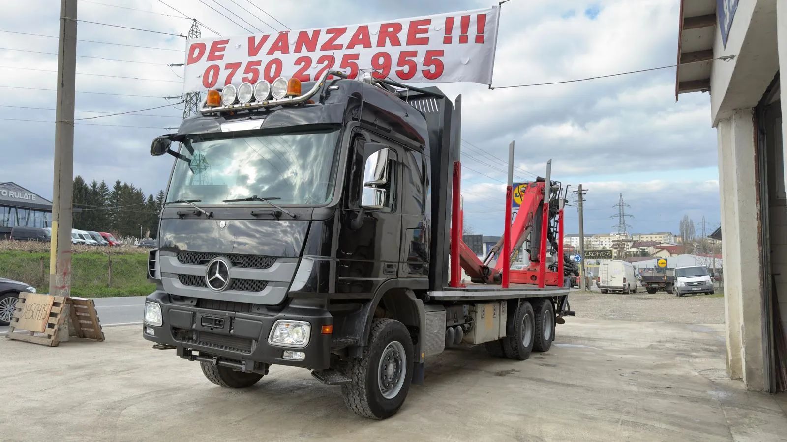 Mercedes-Benz Actros Macara Epsilon Q 150 Z, forestier, transport lemn