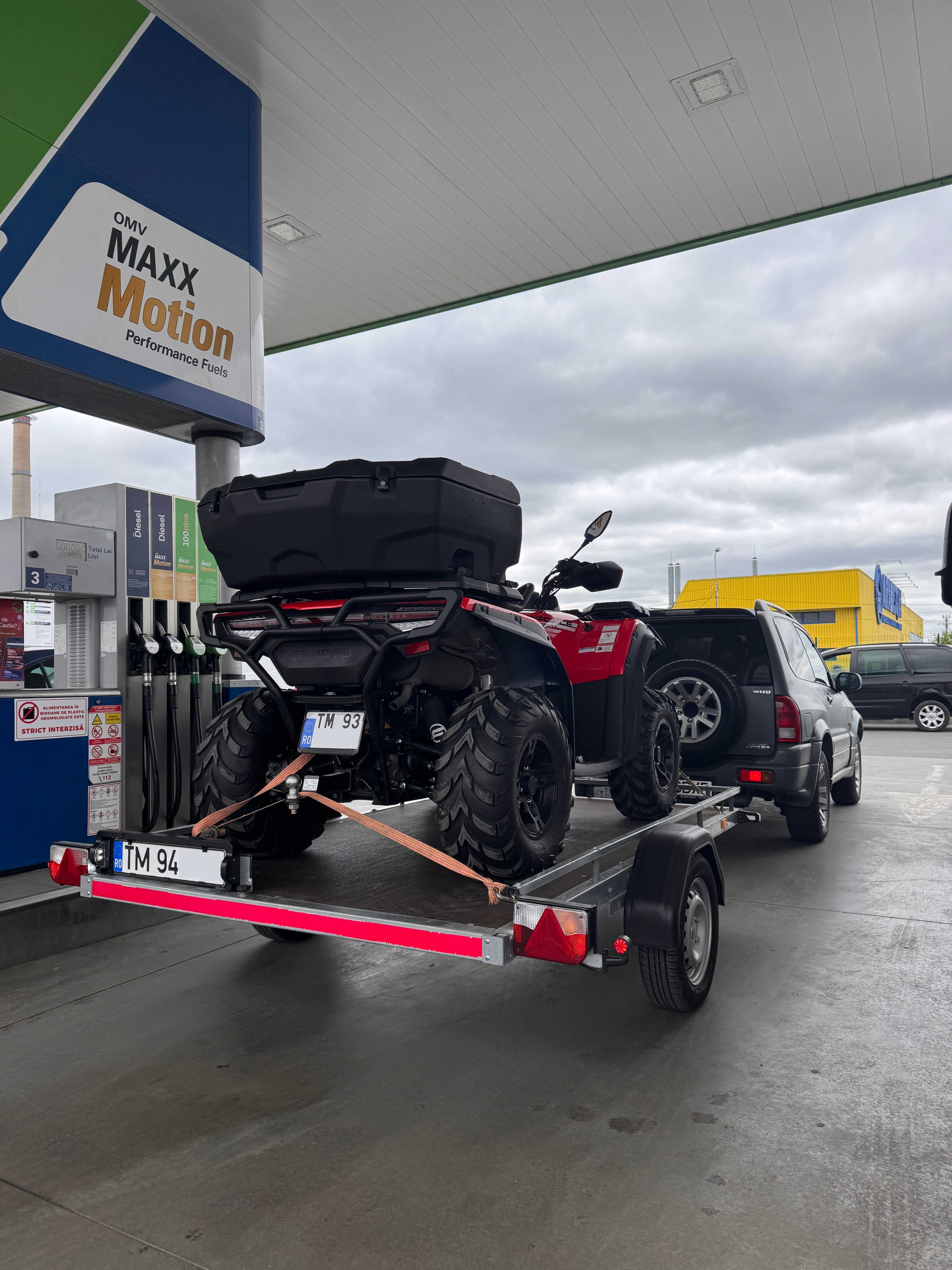 Remorca auto basculabila ATV UTV utilaje 750 kg inmatriculata 256×160