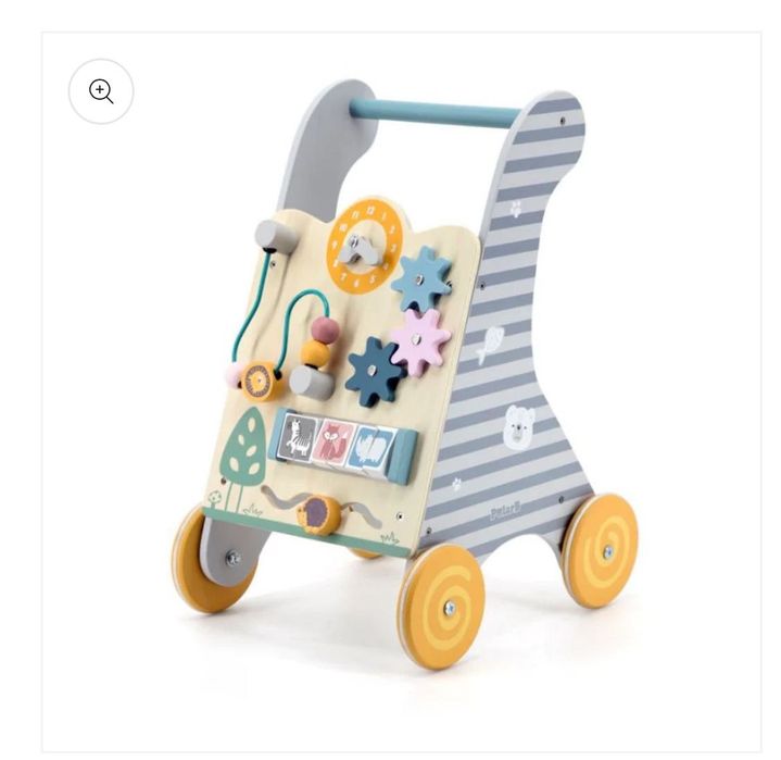 Antemergător gri cu activități tip Montessori