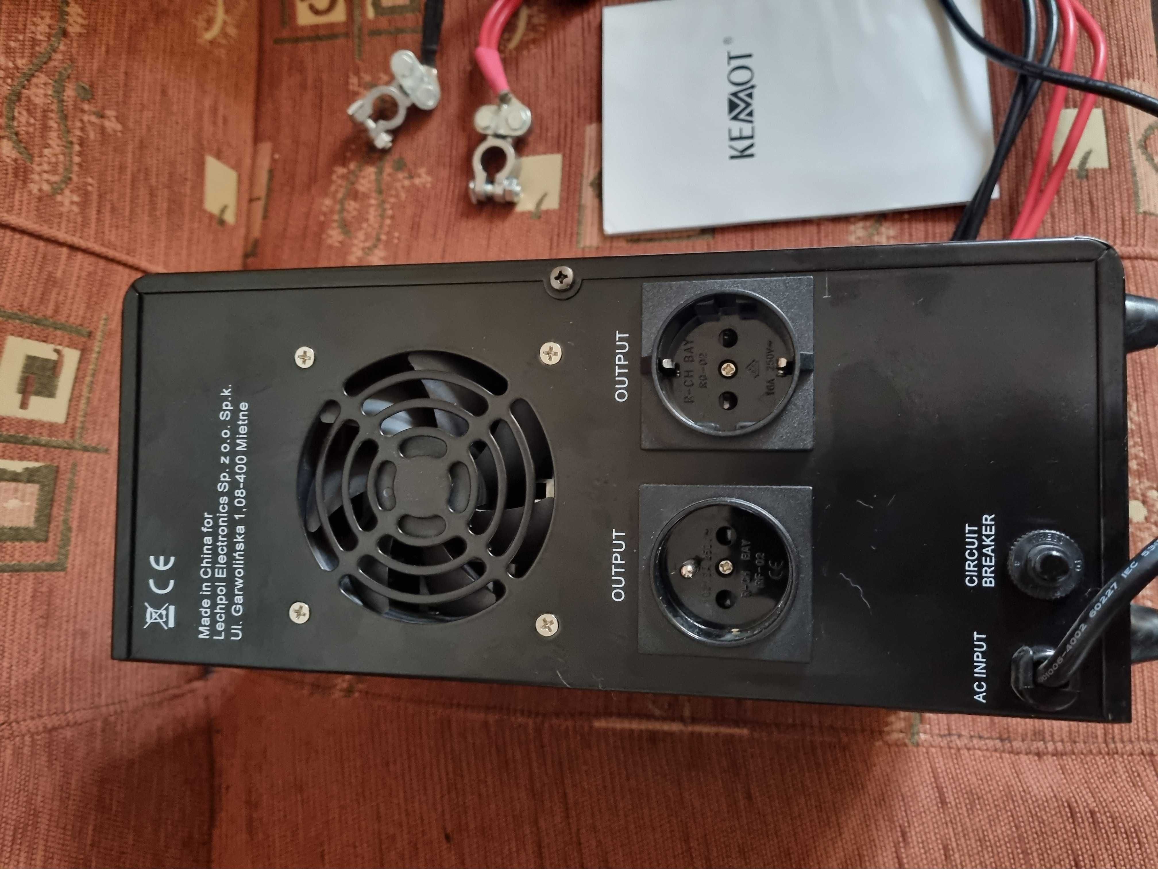 UPS cu sinus pur pentru centrale KEMOT 1000va/700w, 12v, borne externe