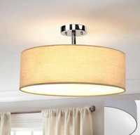 Таванна лампа Depuley с текстилен абажур, за 3 крушки E27