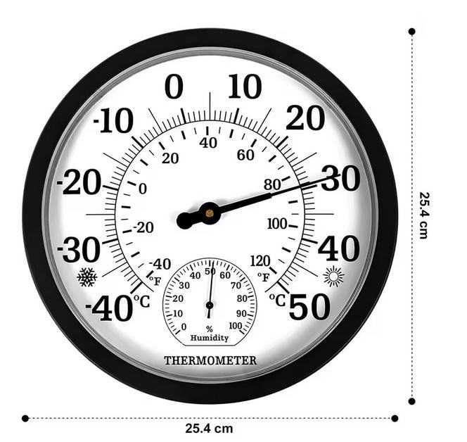 Голям и много точен термометър с хигрометър