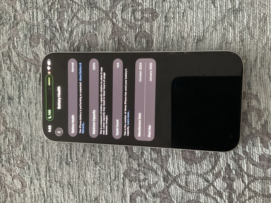 iPhone 16 Pro Max, 256gb, 100% sanatatea bateriei
