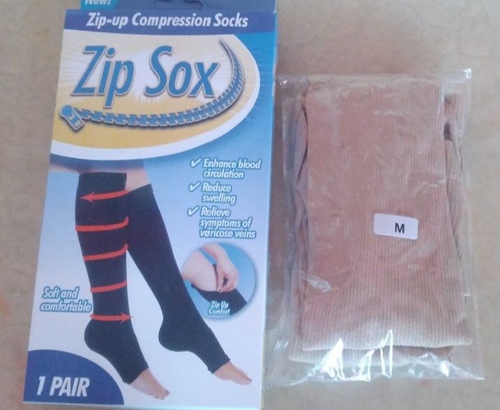 Антиварикозные гольфы Zip Sox Бежовый