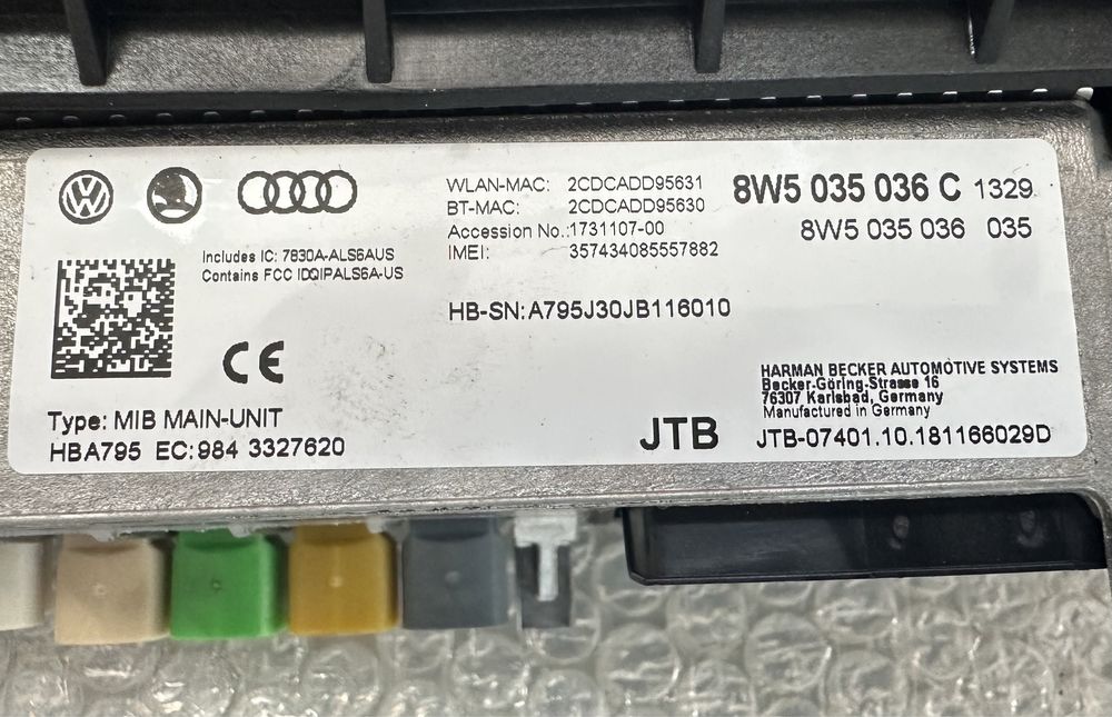 Navigatie mare Audi A4 B9, A5 F5