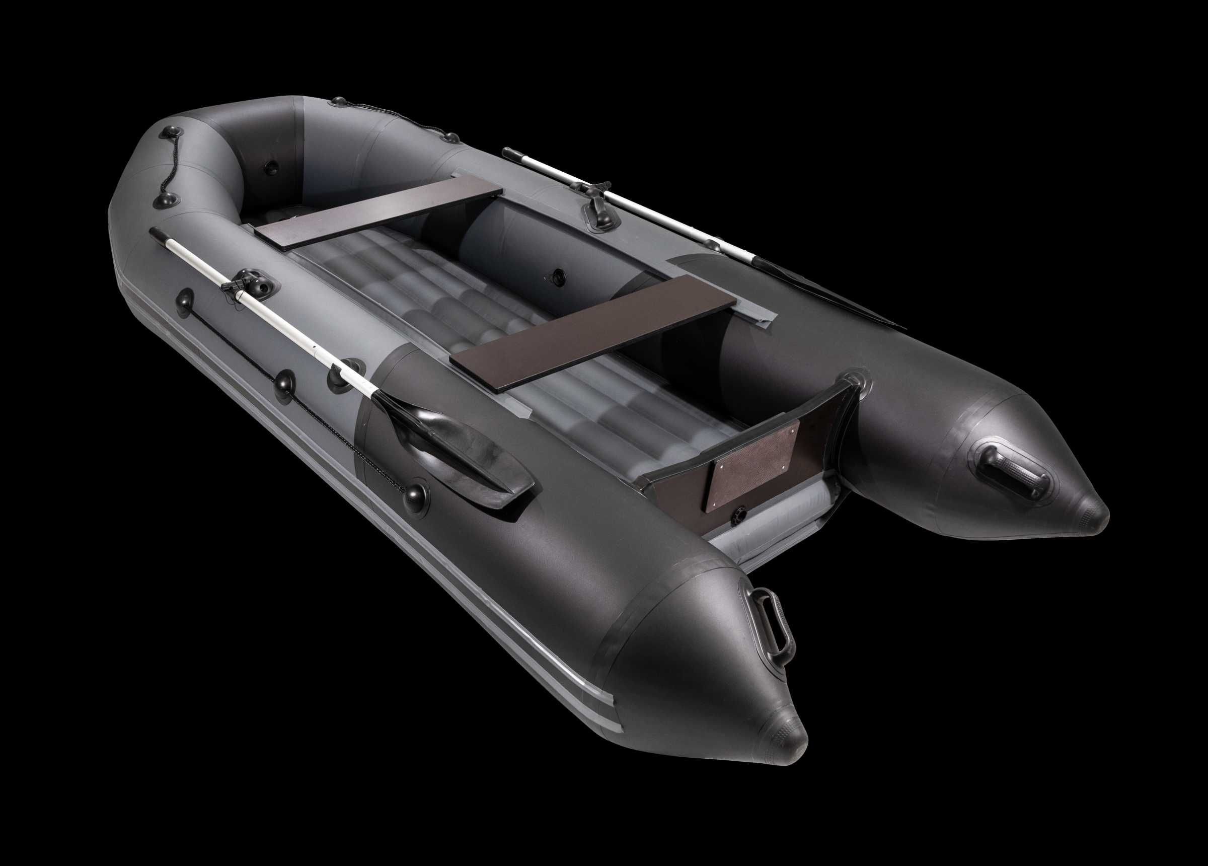 Лодка Таймень NX 3400 НДНД PRO светло-серый/ графит и графит/черный