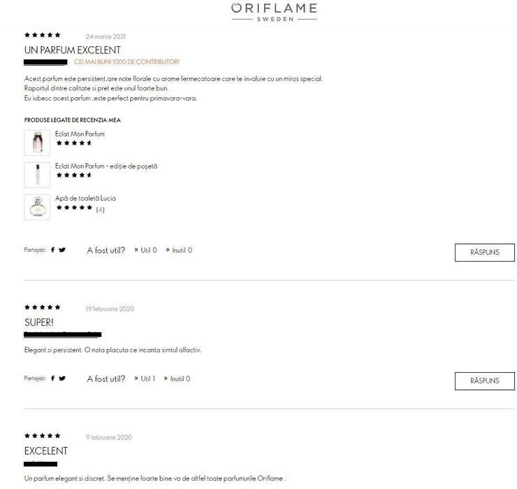 Apă de toaletă Eclat Amour/ Eclat Amour Intensité (Oriflame)