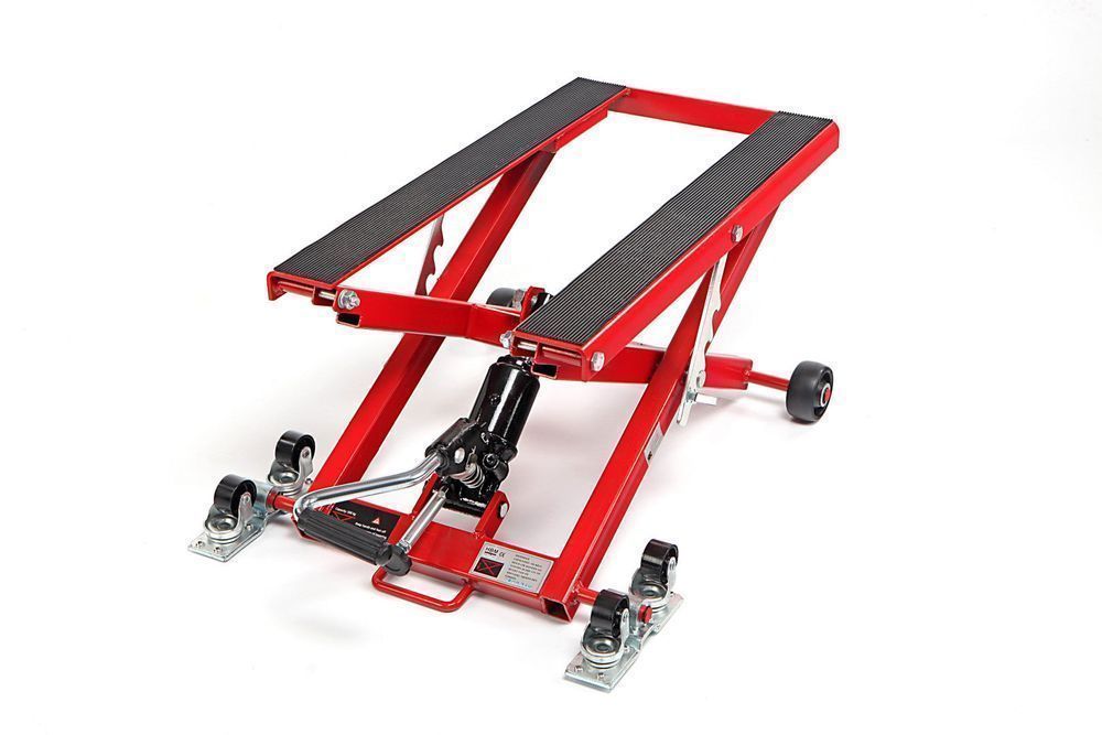 Elevator cric hidraulic pentru motociclete 500kg rosu hbm machines ola
