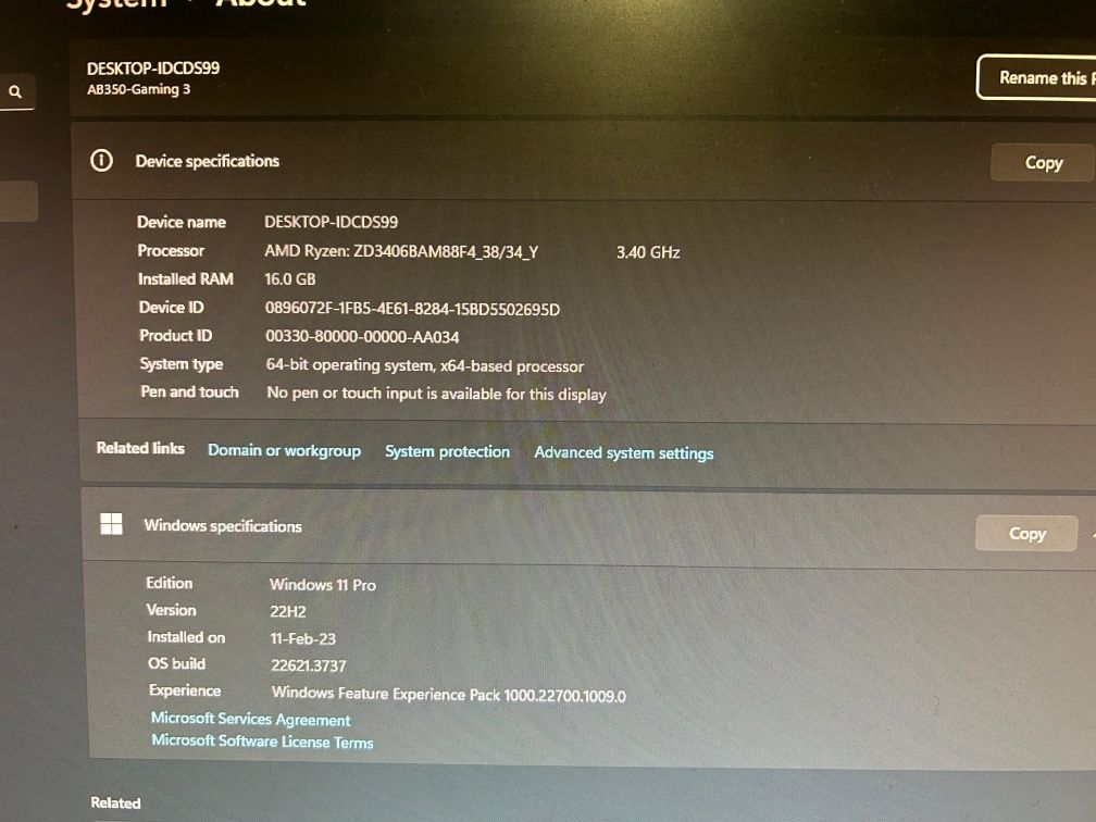 PC Gaming / Office - Ryzen 7 1700x, 16GB RAM, SSD + HDD, R7 370