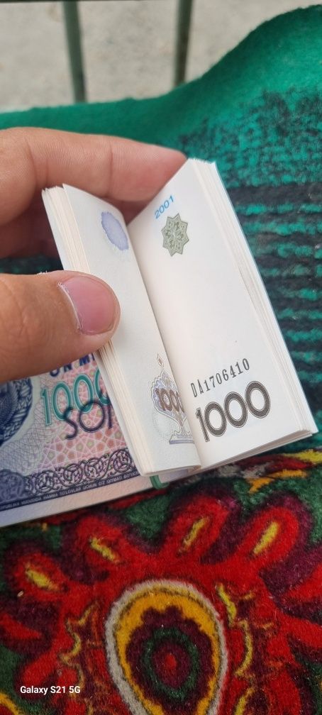 1.000 so'mlik pullar 39 dona