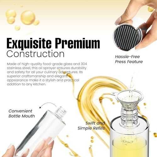 Нова Стъклена маслена спрей бутилка 100 мл за готвене и печене кухня