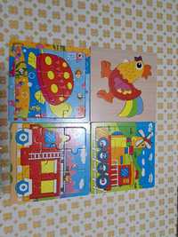 Lot 4 puzzle - din lemn