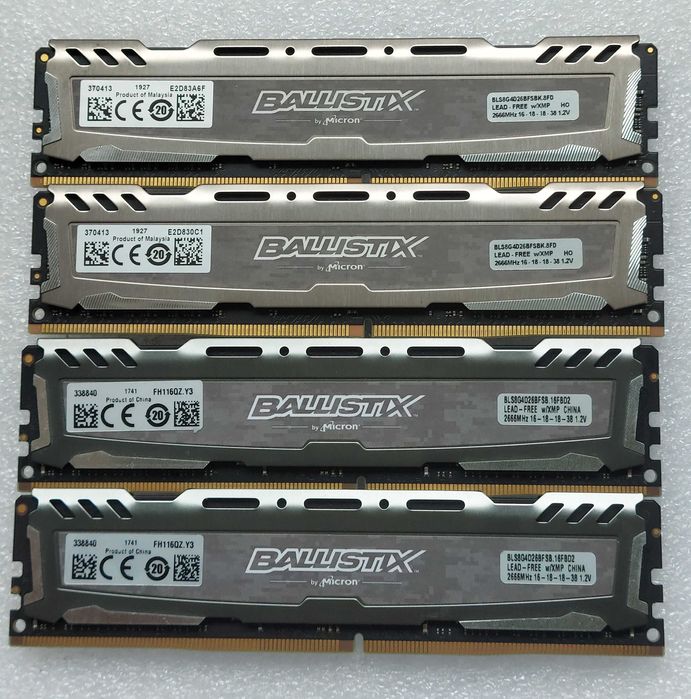 KIT memorii 32GB DDR4 (4X8GB) Crucial Ballistix