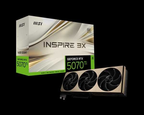 Видеокарта MSI GeForce RTX 5070 Ti INSPIRE 3X OC