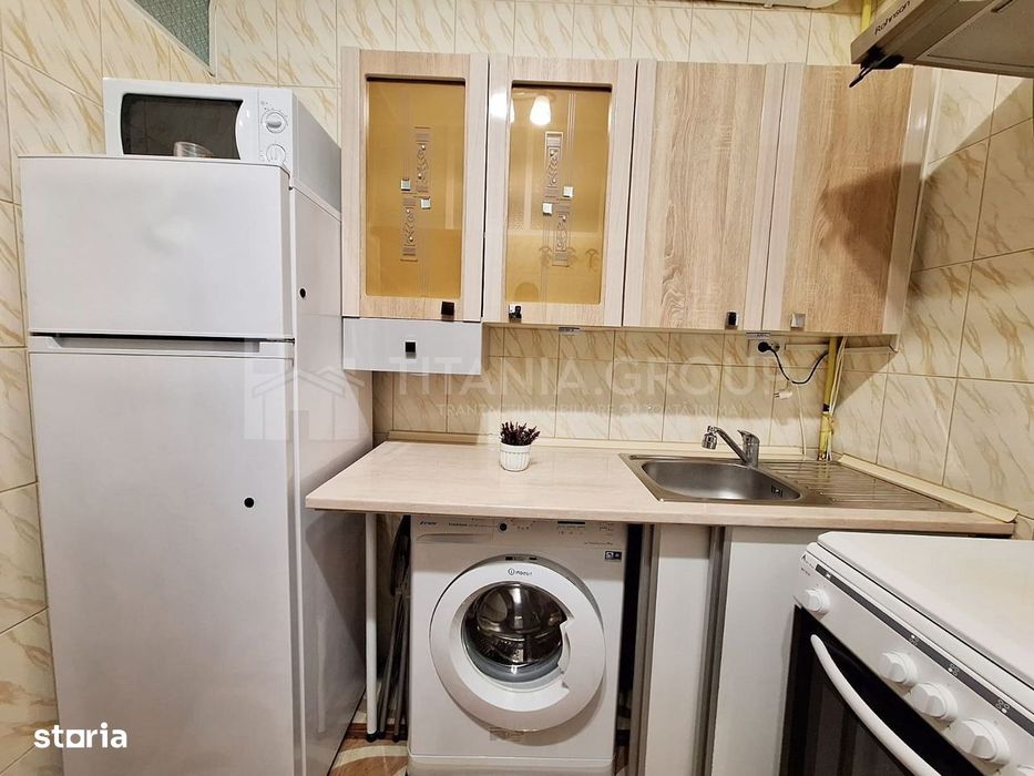 Garsoniera mobilata+boxa depozitare, zona Tractorul, comision 0
