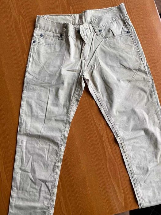 Нови летни памучни бежови панталони, размер W32/L32