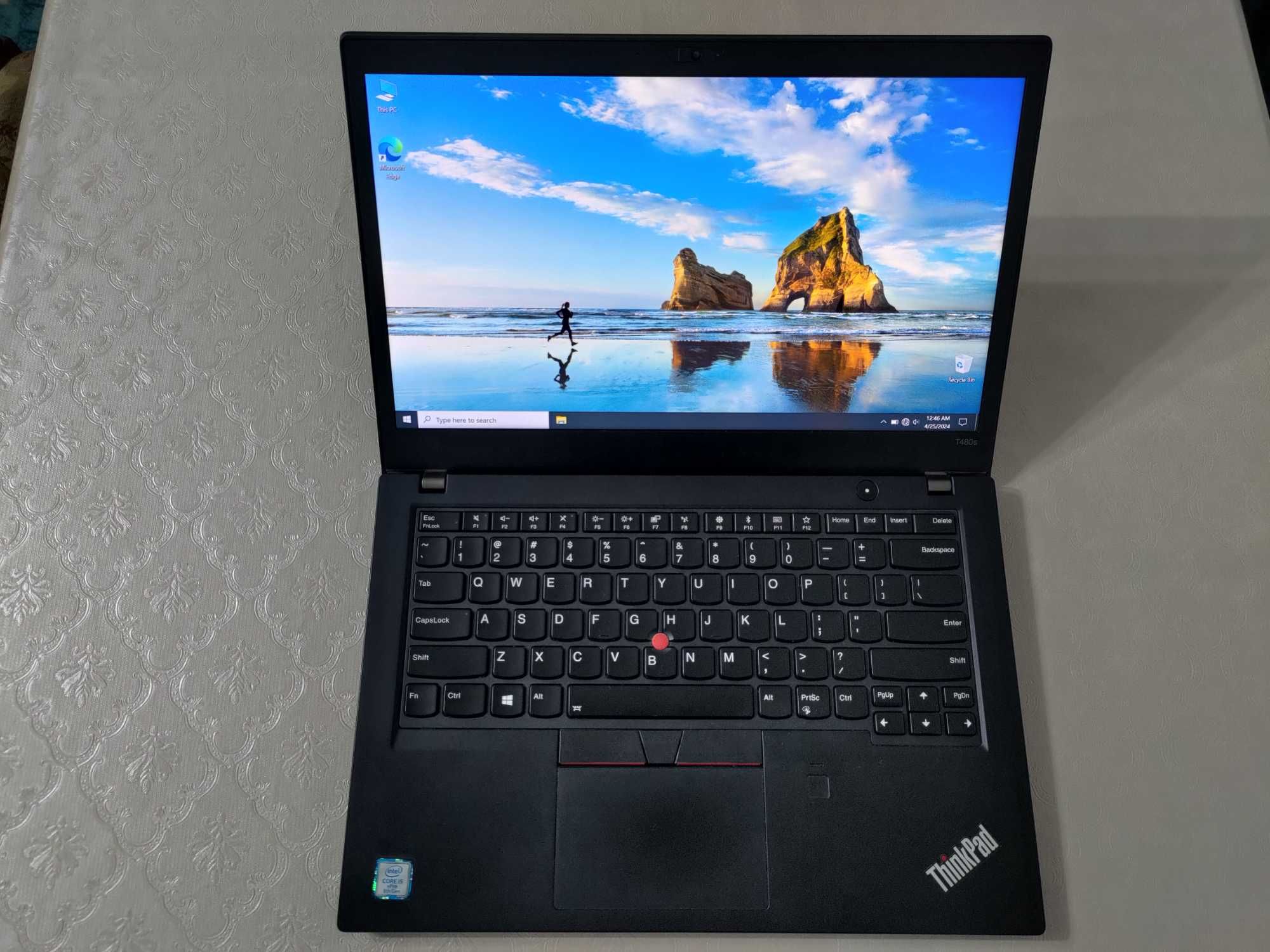 Laptop Lenovo ThinkPad T480s, SSD 256GB, Intel i5, 16GB RAM, 14", W10