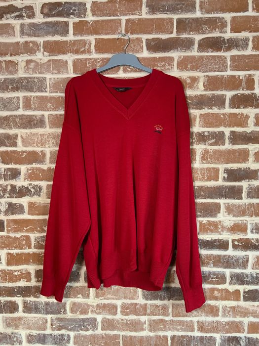 Pulover Paul & Shark Made in Italy 4XL rosu