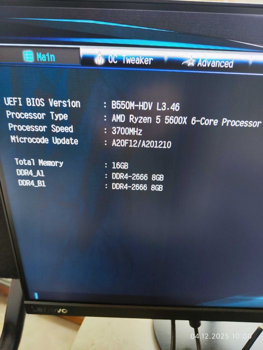 Комплект Ryzen 5 5600X, Asrock B550M, RAM 16GB DDR4 3200 - Гаранция