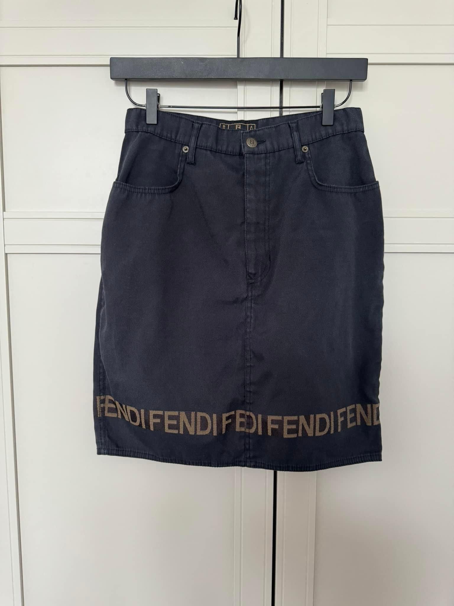 Fendi originală fustă Logo Fendi , M