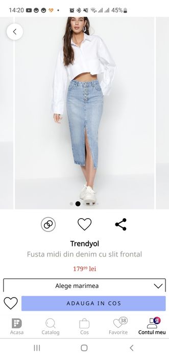 Fusta denim dama