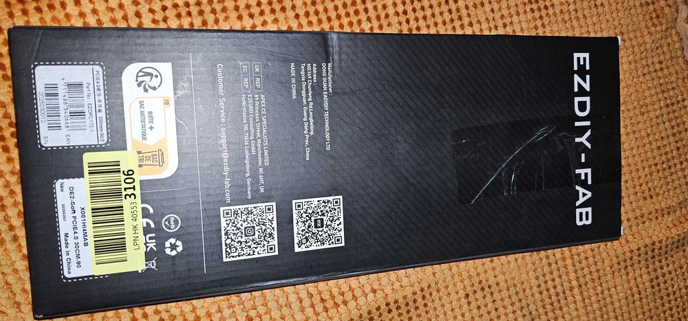 Cablu Riser EZDIY-FAB Right Angle, 300mm, PCI-E x16, 4.0