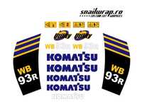 Stickere autocolante Komatsu PC 14R / 16R, WB 93 R / 97 R, PC 26 MR