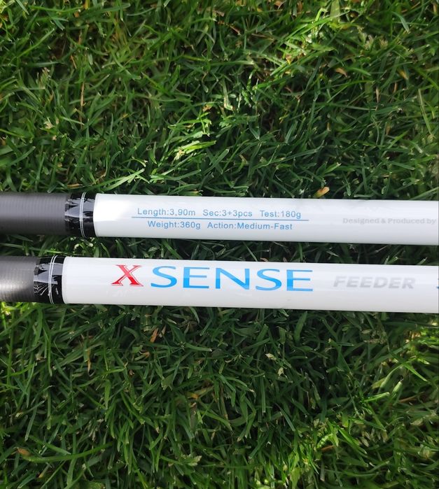 Set 2 Lansete Feeder Carbon X Sense,2 Mulinete, Senzori,Suporți,Geanta