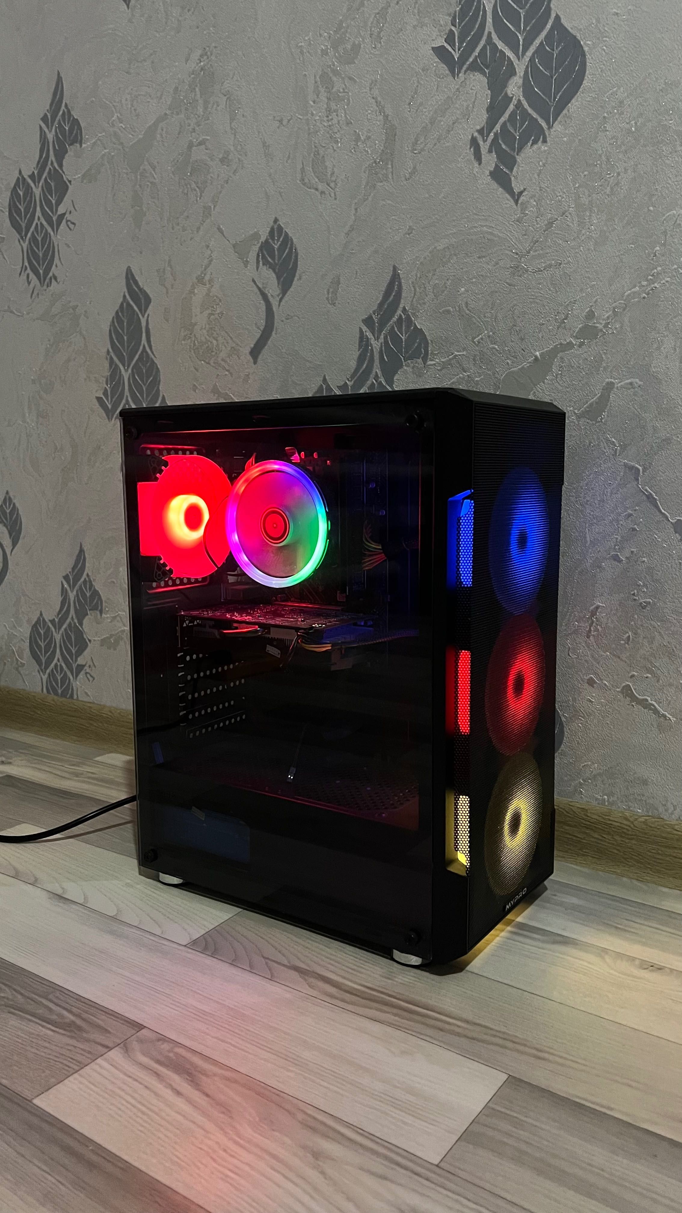 Игровой компьютер монитор и клавиатура ( rx580, intel core i3 12100f )