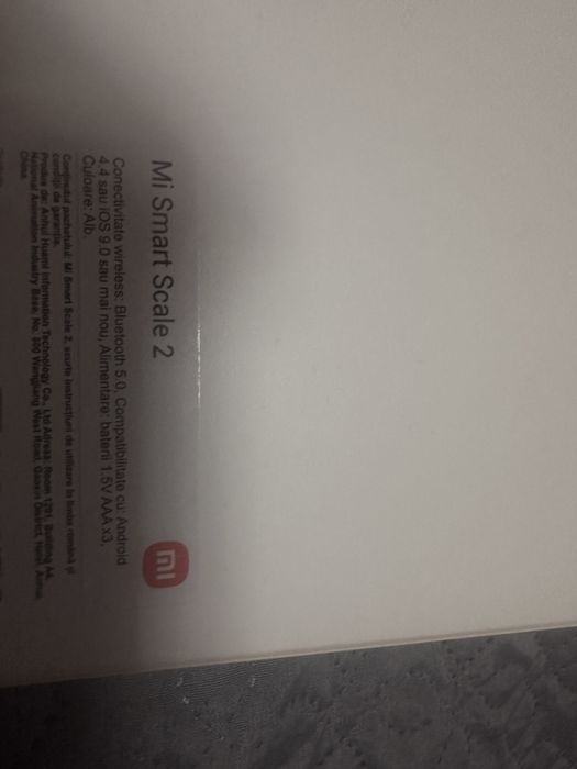Cântar smart Xiaomi Mi Smart Scale 2-limita 150kg, sticla securizata
