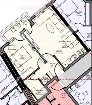 Продава се Двустаен апартамент в Поморие - 58 кв.м за 2367 €/кв.м - Снимка #1