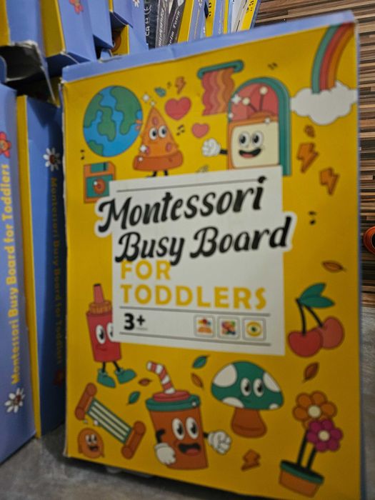 Motessori Busy Board 3+ Carte mapa educativa copii cu activitati