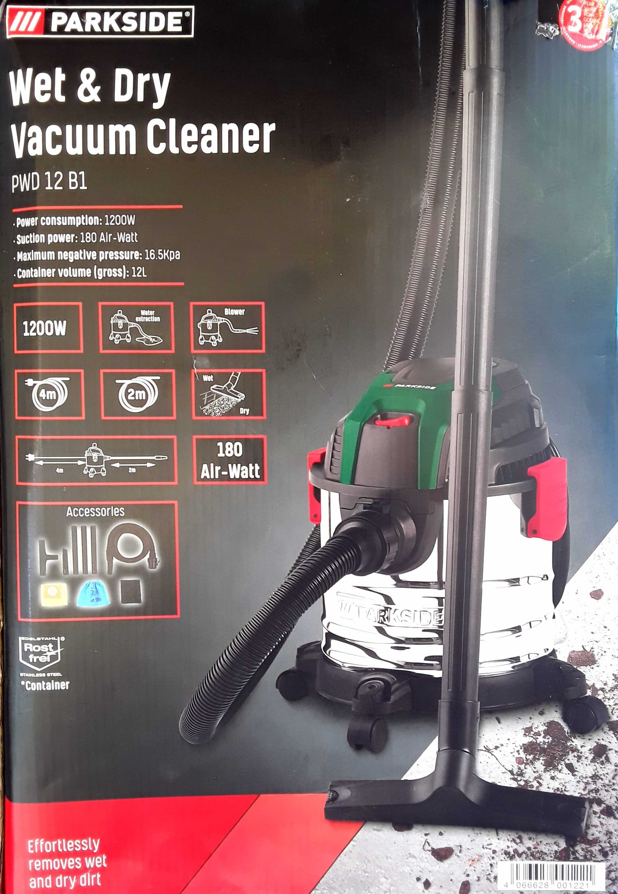 ASPIRATOR Umed/Uscat PARKSIDE PWD 12 B1, 1200 W, 12 l NOU - 220 Lei