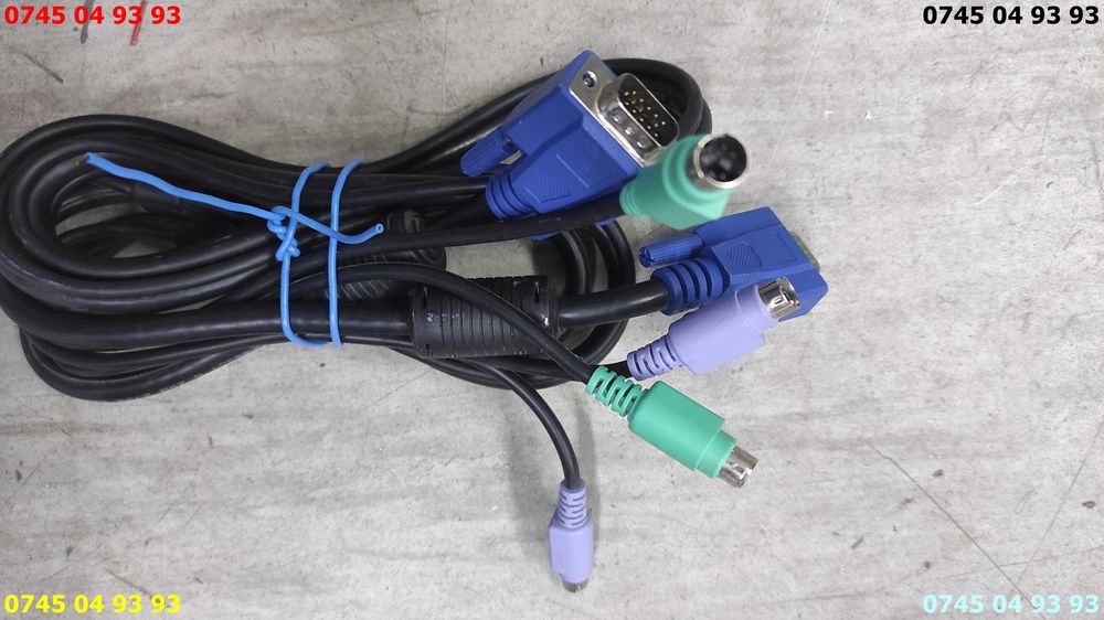 cablu vga profesional cu cabluri tastatura si mouse