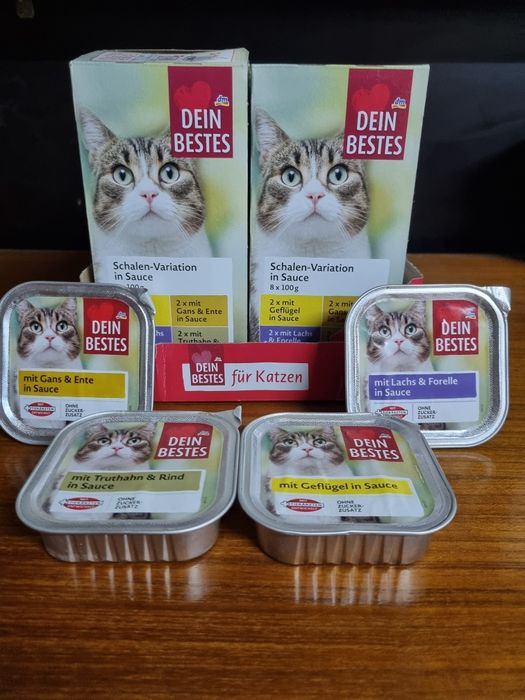 Hrană umedă pisici Dein Bestes – 8×100g (mix sortimente)