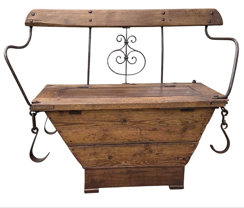 Bancheta taraneasca cu spatar si lavita