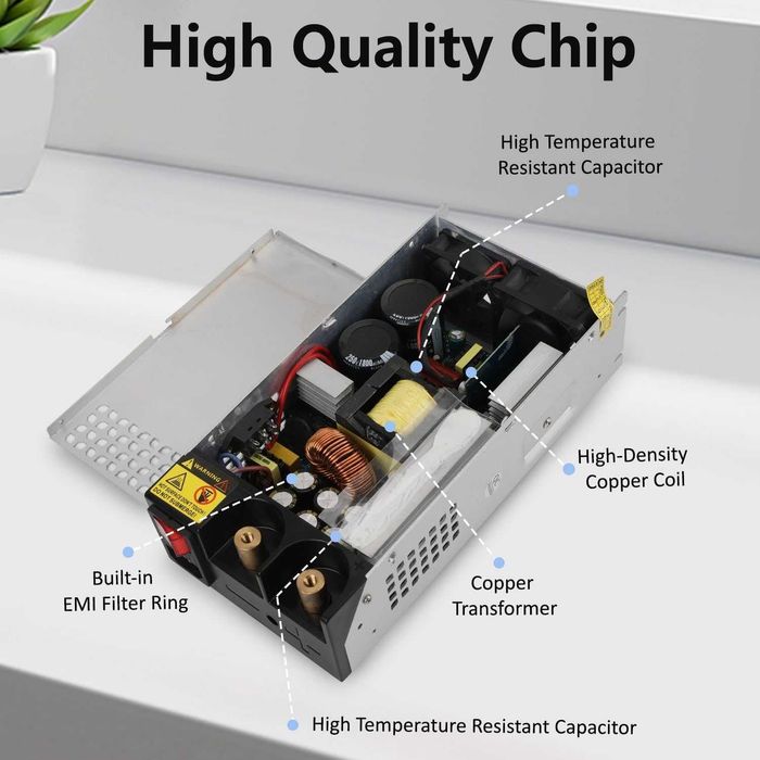 VIXKPIRR захранване 12V 50A 600W трансформатор AC към DC