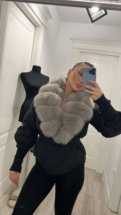 Geaca blana naturala si puf diferite culori