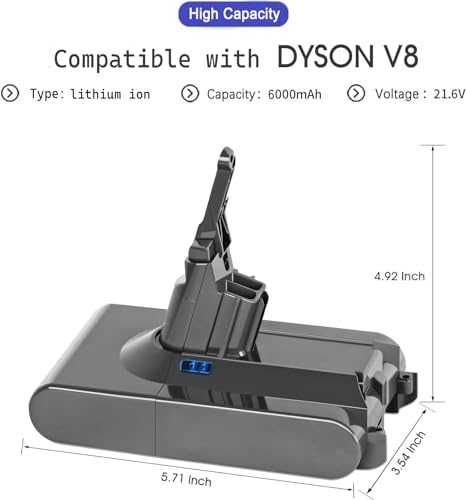 Baterie Dyson V8 6000 mAh , aftermarket + 2 filtre de schimb