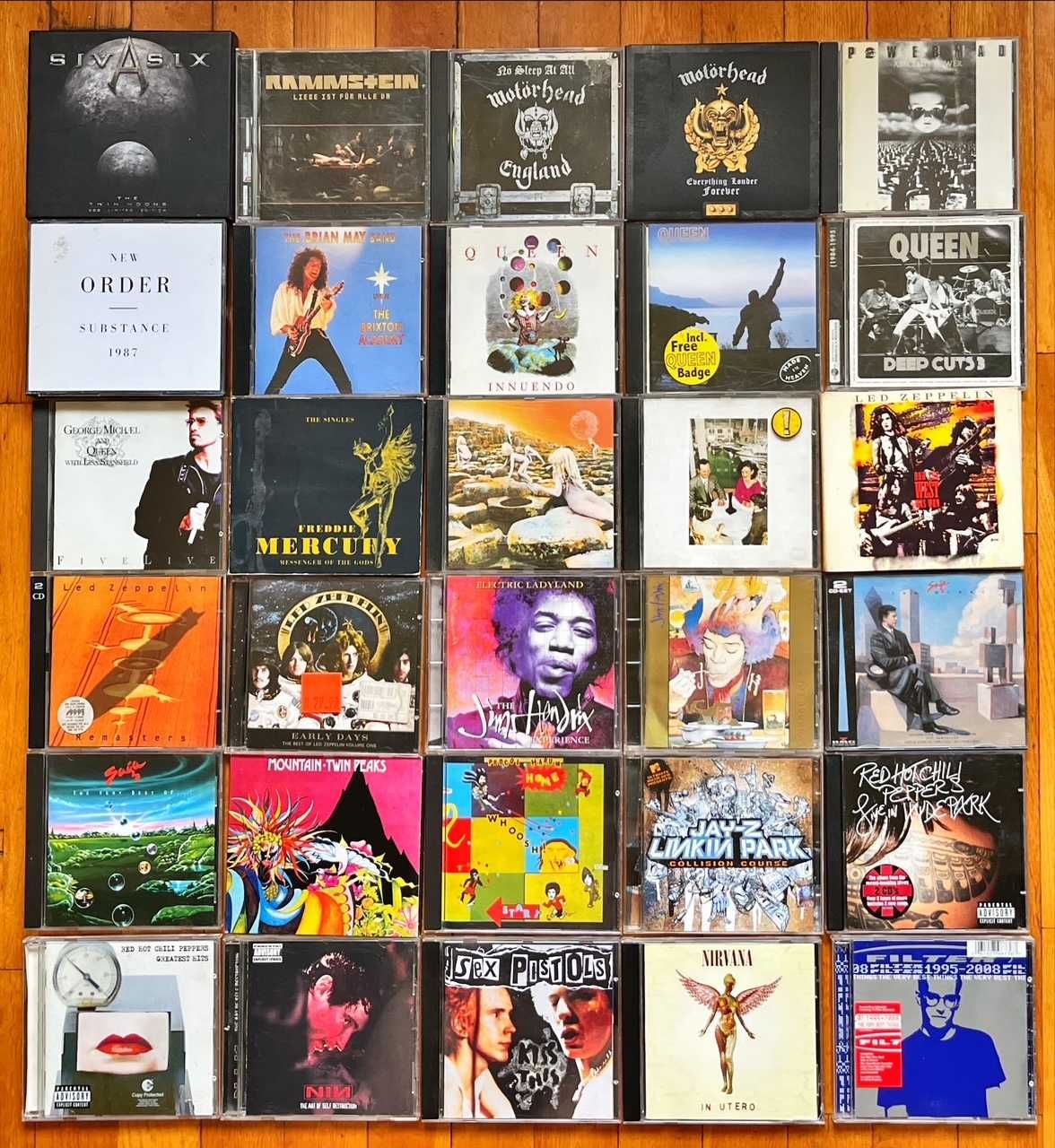 Lot 1 CD orig rock: Rammstein, Motorhead, Queen, Zeppelin,Dire Straits