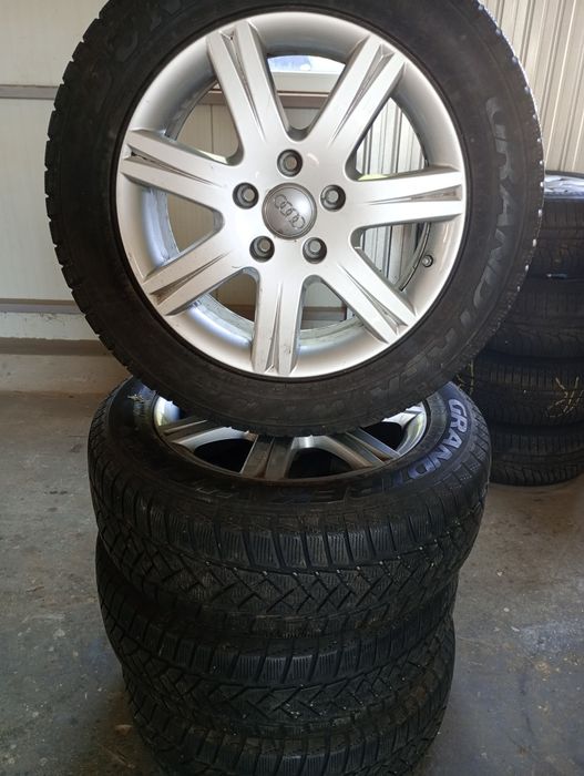 4 jante 5x130 R18 originale audi Q7 w Touareg anvelope 235/60/18 7mm