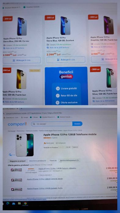 iPhone 13 Pro !,Stare foarte buna,bat .85% pachet complet+bonus