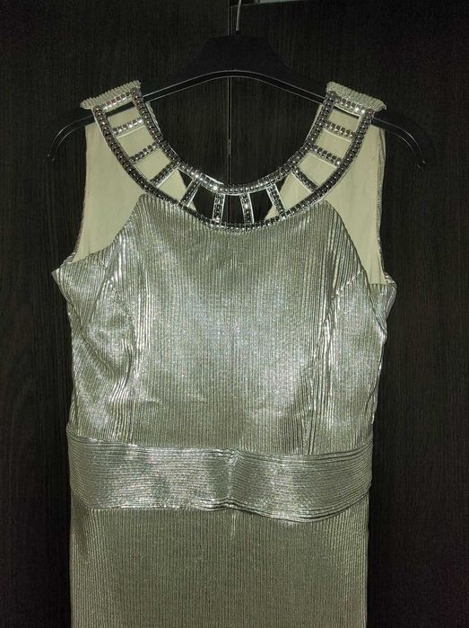 Rochie argintie lunga