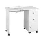 Masa de manichiura cu colector de praf 011B, alba