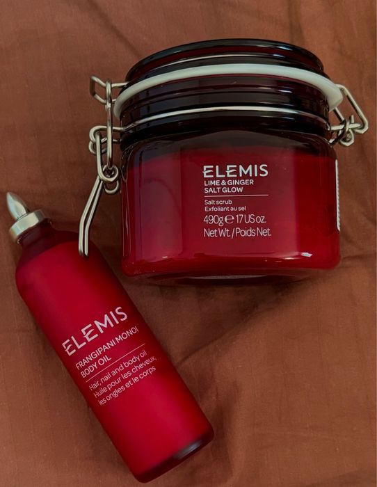 Elemis солевой пилинг и масло для тела