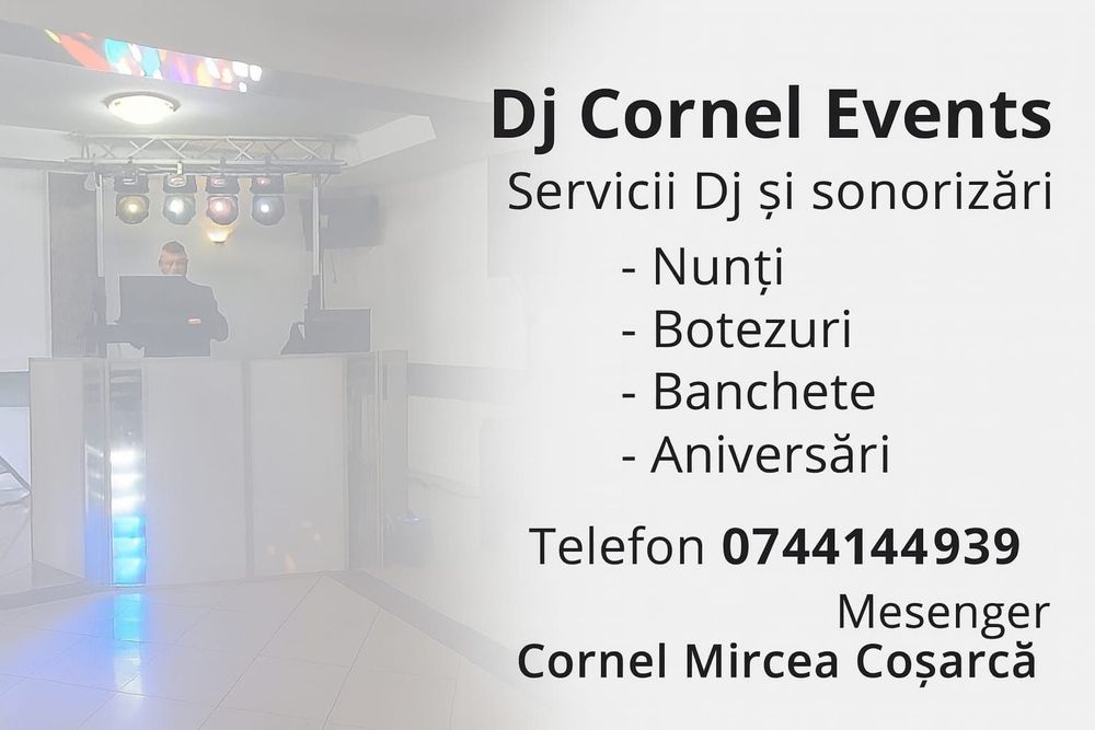 Dj Cornel Events Satu Mare Nunți Botezuri  Logodne