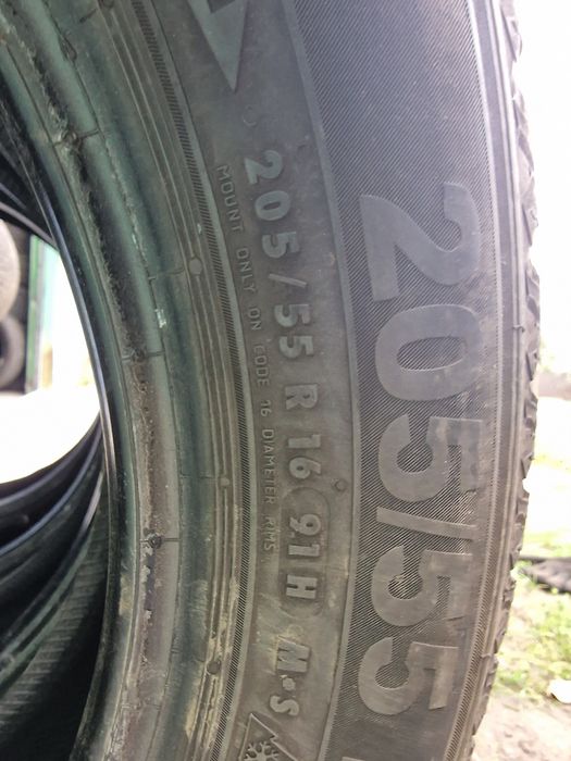 Anvelope 205/55R16 marca Semperit, M+S, DOT 2021, 8 mm