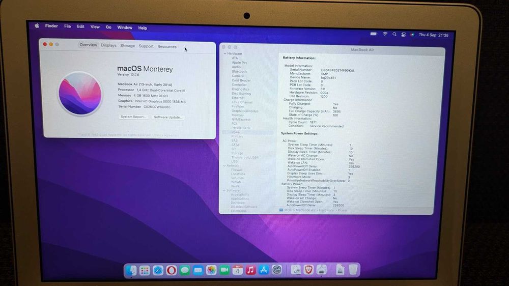 Laptop MacBook Air 2014 13-inch i5